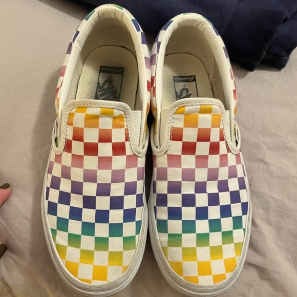 Rainbow Checkered Vans - Picture 2 of 4